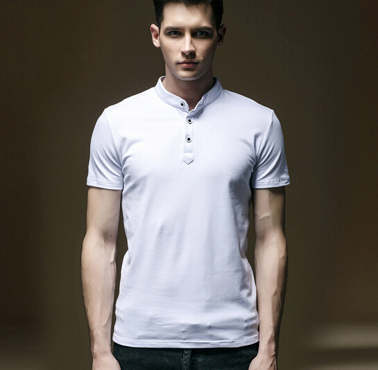 2015 new design white color polo shirt for men