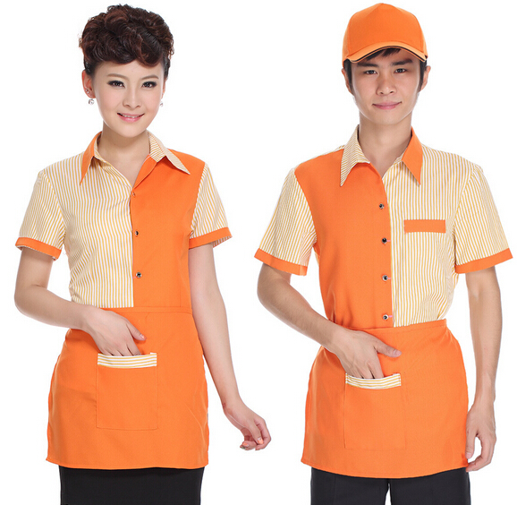 Fast food restaurant working cloth, hotel overall, hotel work uniform
