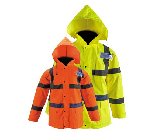 Promotional high-visibility reflective rain jacket, reflective raincoat