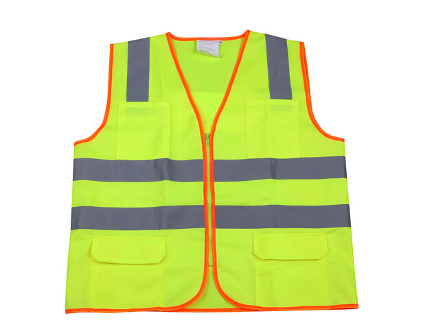 High visibility reflective safety vest for warning