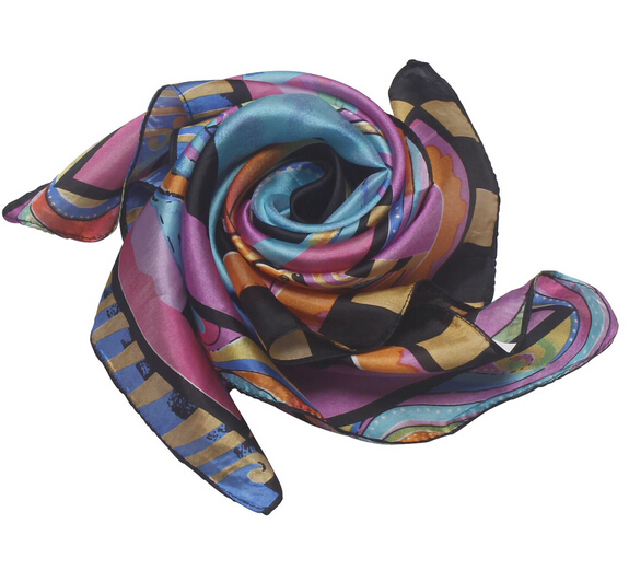 Wholesale large square silk scarf for woman