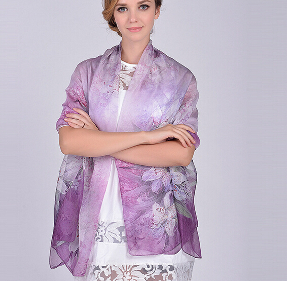 1.8m lendth 100% mulberry silk scarf and shawl pashmina scarf