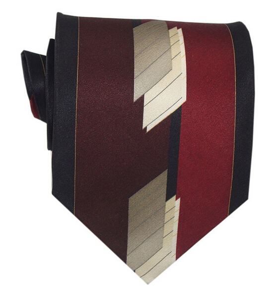 Promotional high quality polyester silk business tie