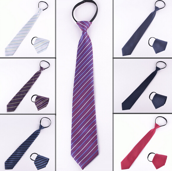 Wholeasle stripe polyester zipper tie, zipper necktie