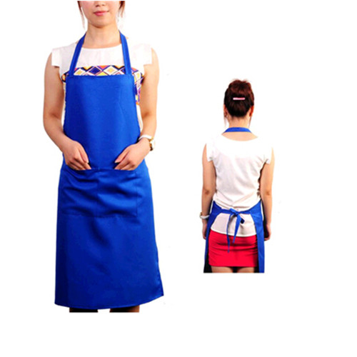 Wholesale blue color cotton apron for hotel or restaurant
