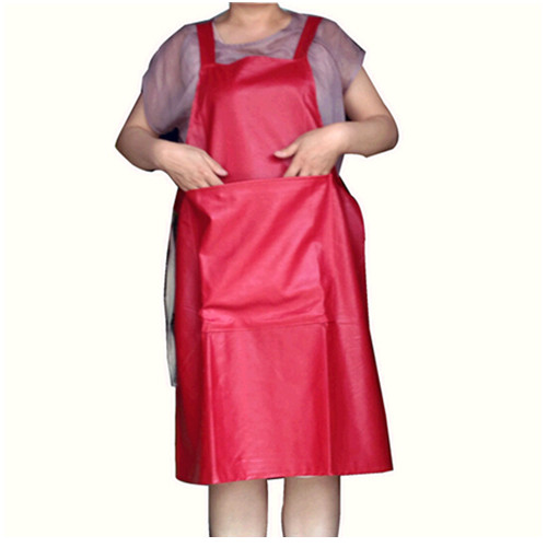 Promotional waterproof thin leather cooking apron for cooker