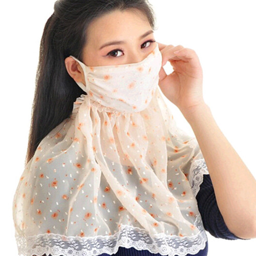 Wholesale cover mouth and neck chiffon mask