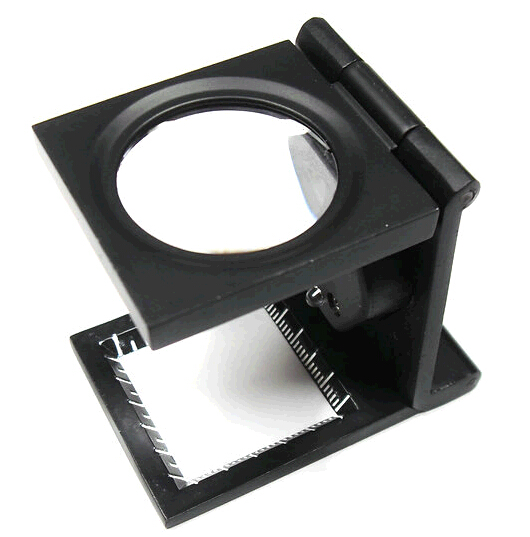 3X foldable desk reading magnifier with 4 led lamp, A4 full page desk magnifying glass lens