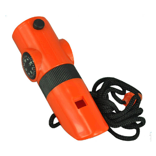 With led and whistle and rope outdoor multi-function compass