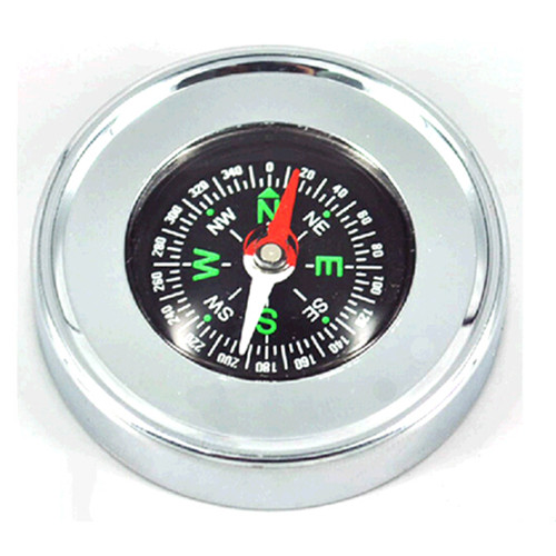 Promotional round shape metal camping compass