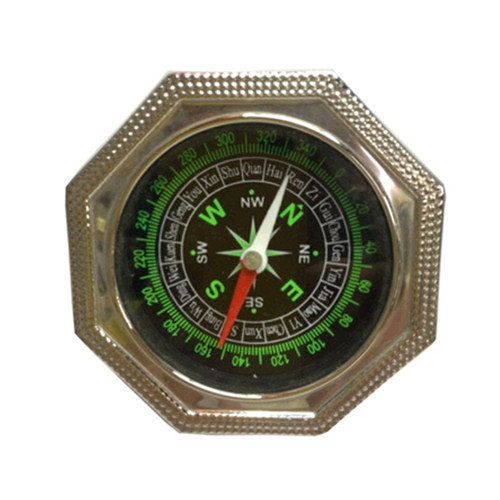 Portable metal anise shape camping compass