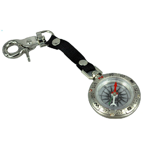 Promotional zinc alloy compass keychain
