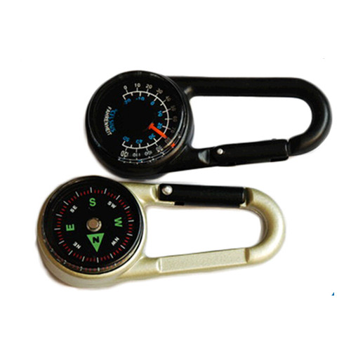 Wholesale zinc alloy thermometer  carabiner compass