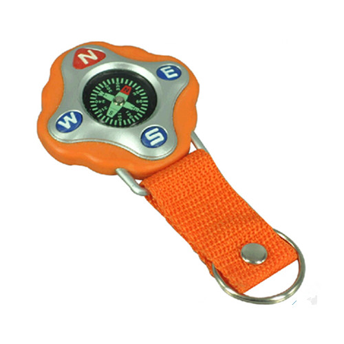 Wholesale plastic compass with lanyard keychain