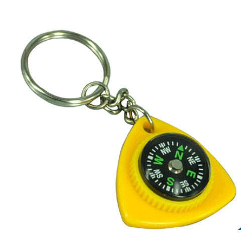 Promotional triangle shape compass keychain