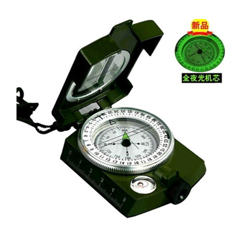 High precision multi-function fluorescent cover sport military compass