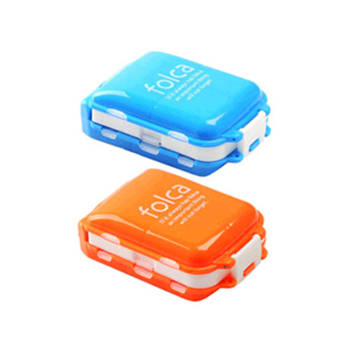8 compartments plastic folding pill box or storage mini plastic box