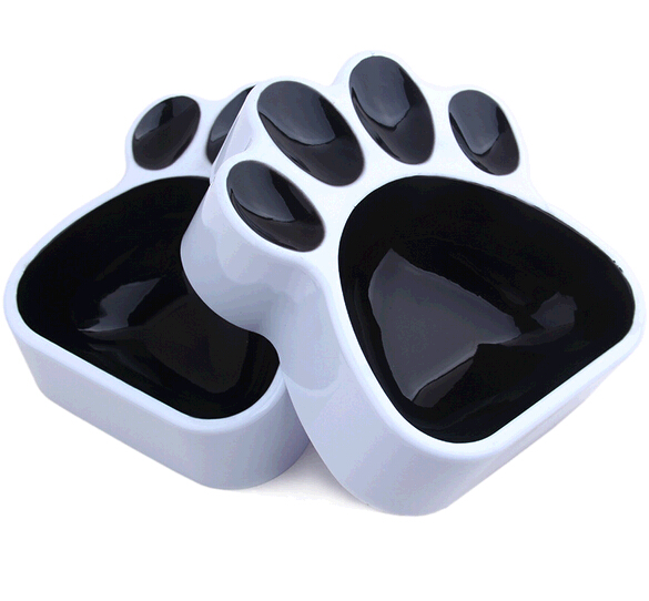 Dog paw shape ps pet bowl for dog, claw shape dog pet bowl