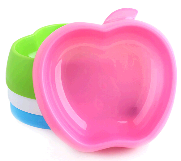 Promotioal apple shape plastic pet bowl