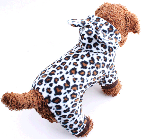 High quality leopard style polar fleece material dog pet cloth