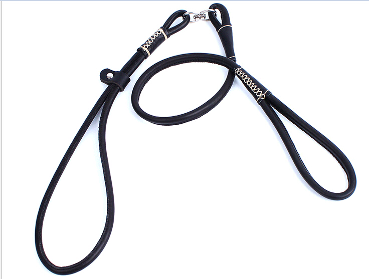 High quality genuine leather pet leashes, genuine leather dog leashes