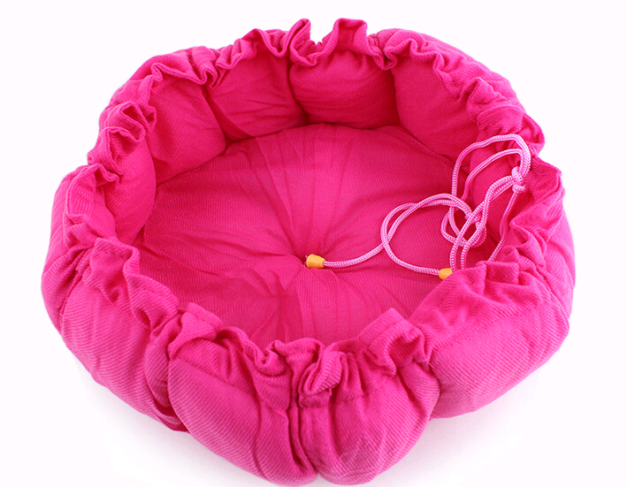 Draw string deflating round  pumpkin shape pet bed and pet house suites