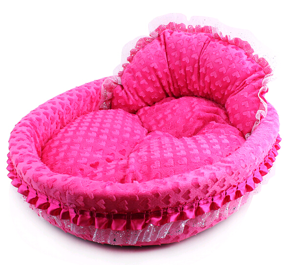 Princess style bowknot pet bed and house for large dog or cat