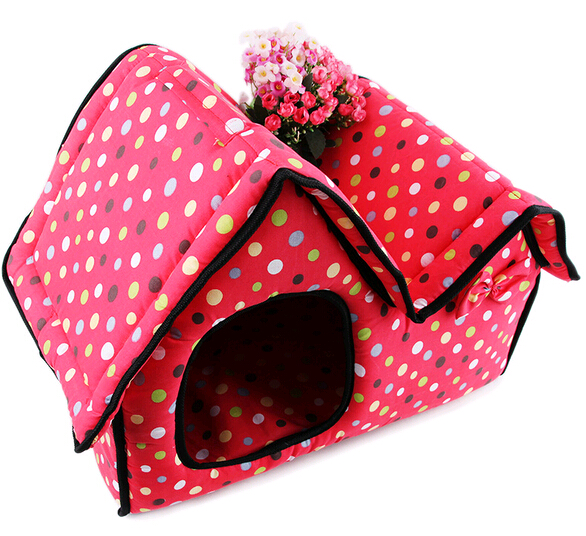 Wholesale princess style folding foam large dog house, indoor pet house bed