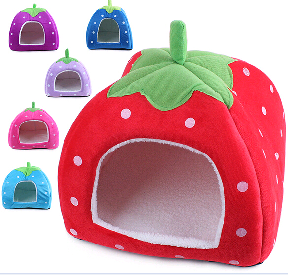 Promotional strawberry shape pet house for dog or cat