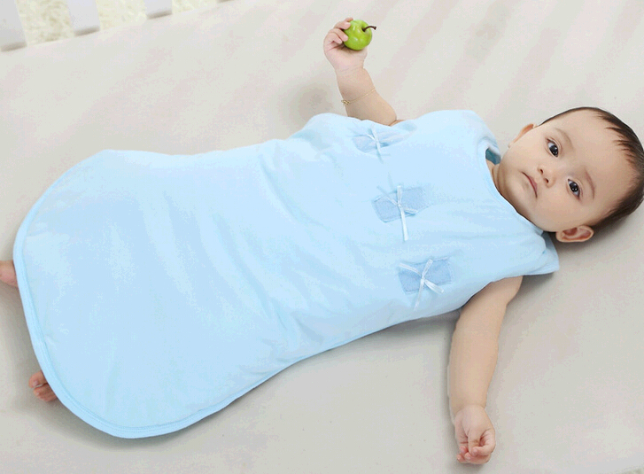 Wholesale vest style cotton baby sleeping bag, infant sleeping bag
