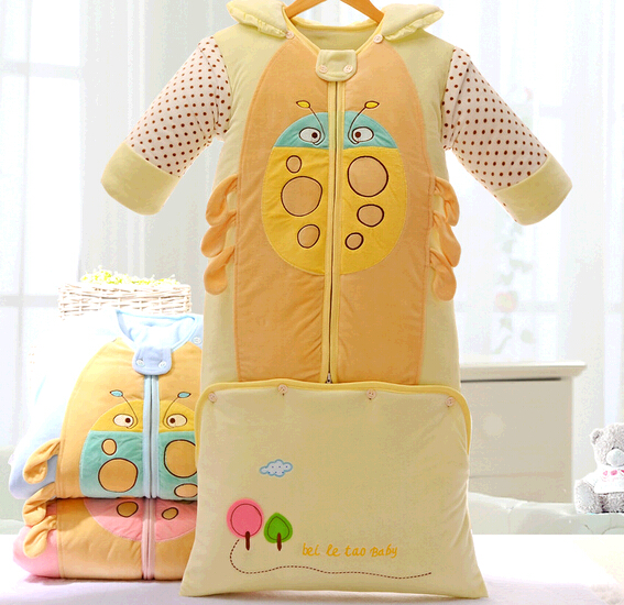 With caterpillar logo baby sleeping bag, infant sleeping bag
