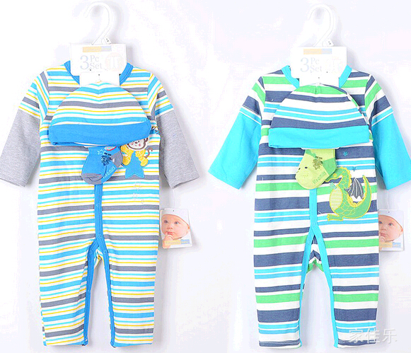 Custom stripe line baby cloth, cheap stripe baby romper