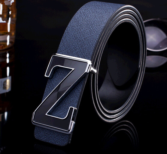 Fashional good quality western leather belts for men with z buckle