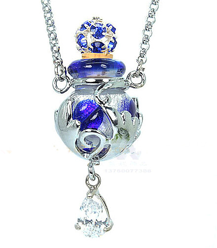 wholesale murano glass vintage perfume bottle pendant necklace