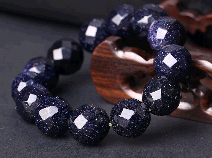 Wholesale brazil natural sapphire blue shining stone bracelet