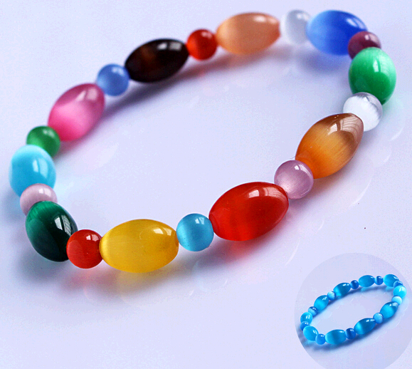 Fashional colorful cat's eye material bracelet