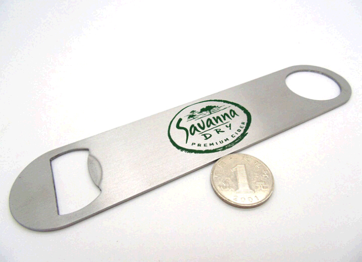 Promotional stainless steel two sides flat wine bottle opener