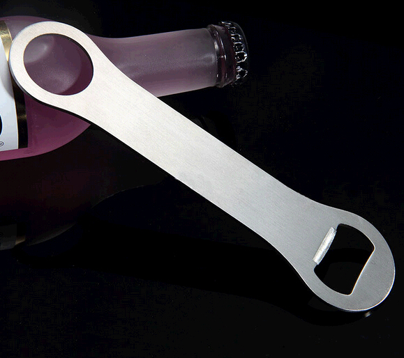 Promotional round two sides stainless steel flat bottle opener