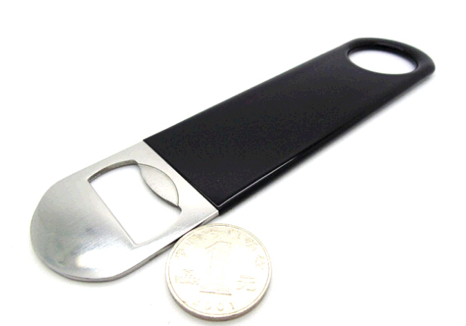 Promotional cheap style stainless steel bottle opener with plastic cover