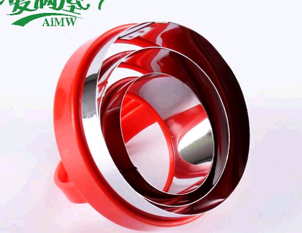Wholesale 3pcs set red color stainless steel cookie cutters