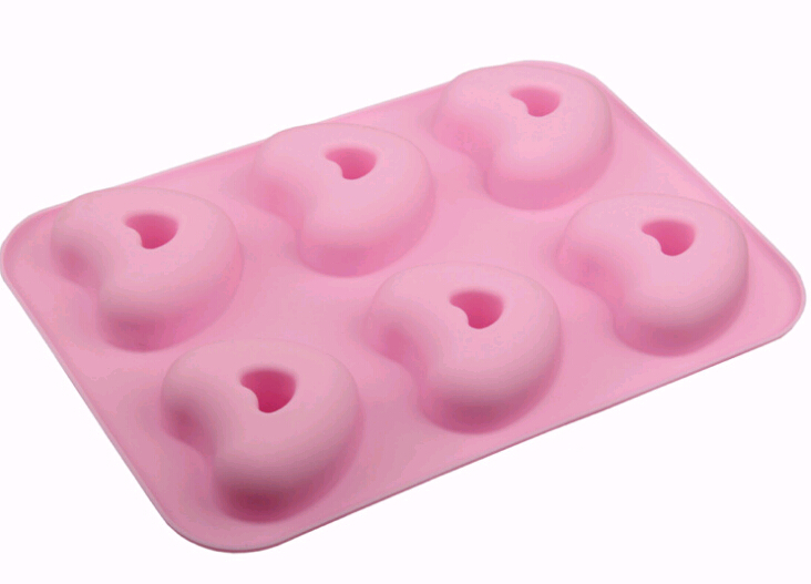 Promotional cheap heart shape silicone cake molds, silicone chocolate molds