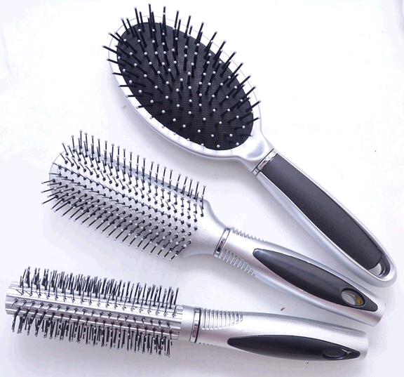 Wholesale good quality silver color curly hair comb