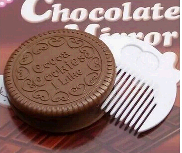 Wholesale new style chocolate shape comb, cocoa cookies mirror