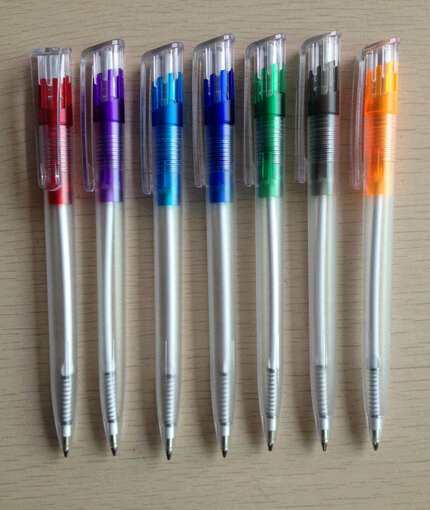 Promotional cheap transparent plastic ballpoint pen