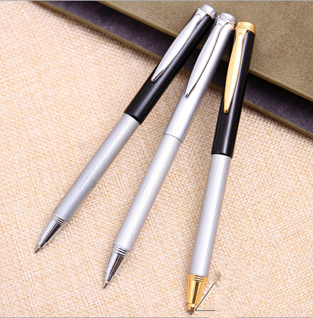 Wholesale promotional cheap good quality sliver metal pen with clip