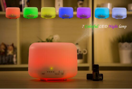 Wholesale 500ML with 7 color changing LED Light Ultrasonic aroma diffuser