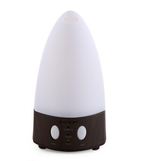 Wholesale 120ml bullet shape wood printing ultrasonic air cool mist aroma diffuser, aroma humidifier
