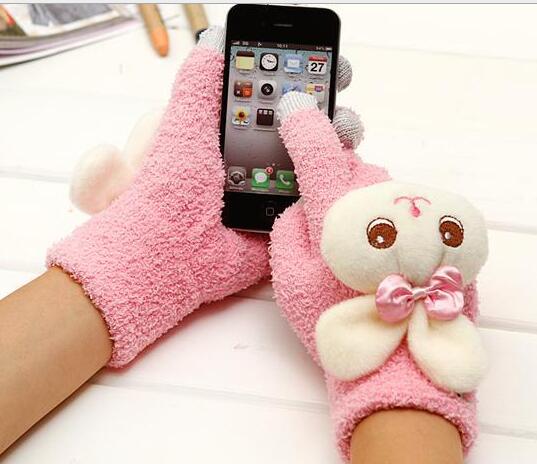 Wholesale cartoon style Gloves Touch screen Knit gloves Winter gloves