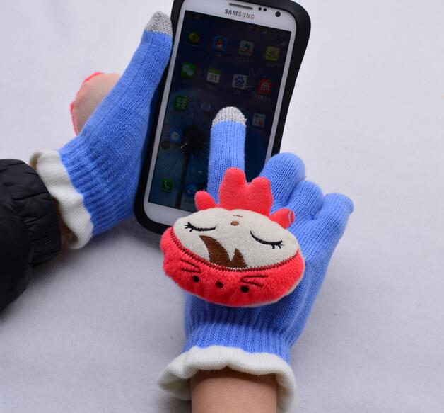Wholesale cartoon cute style Touch screen Knitted glove