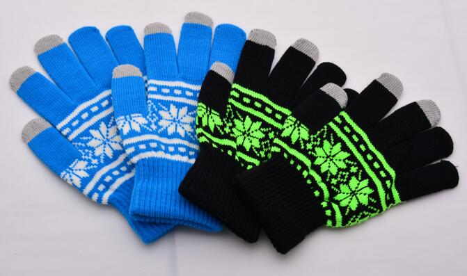 Wholesale Smart Phone striped line Touch Screen Glove for iphone ipad
